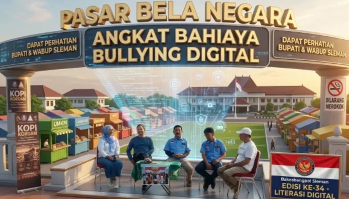 Pasar Bela Negara Angkat Bahaya Bullying Digital, Bupati dan Wabup Sleman Tinjau Langsung