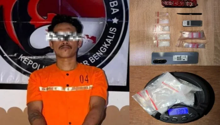 Pengedar Sabu 27 Tahun Ditangkap Satresnarkoba Polres Bengkalis, 13,07 Gram Sabu Diamankan
