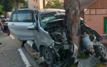 Kecelakaan Tunggal di Sudirman Pekanbaru