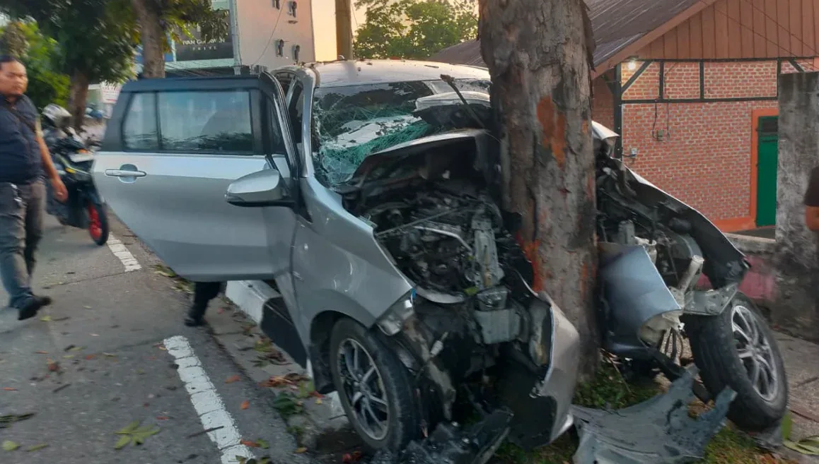 Kecelakaan Tunggal di Sudirman Pekanbaru