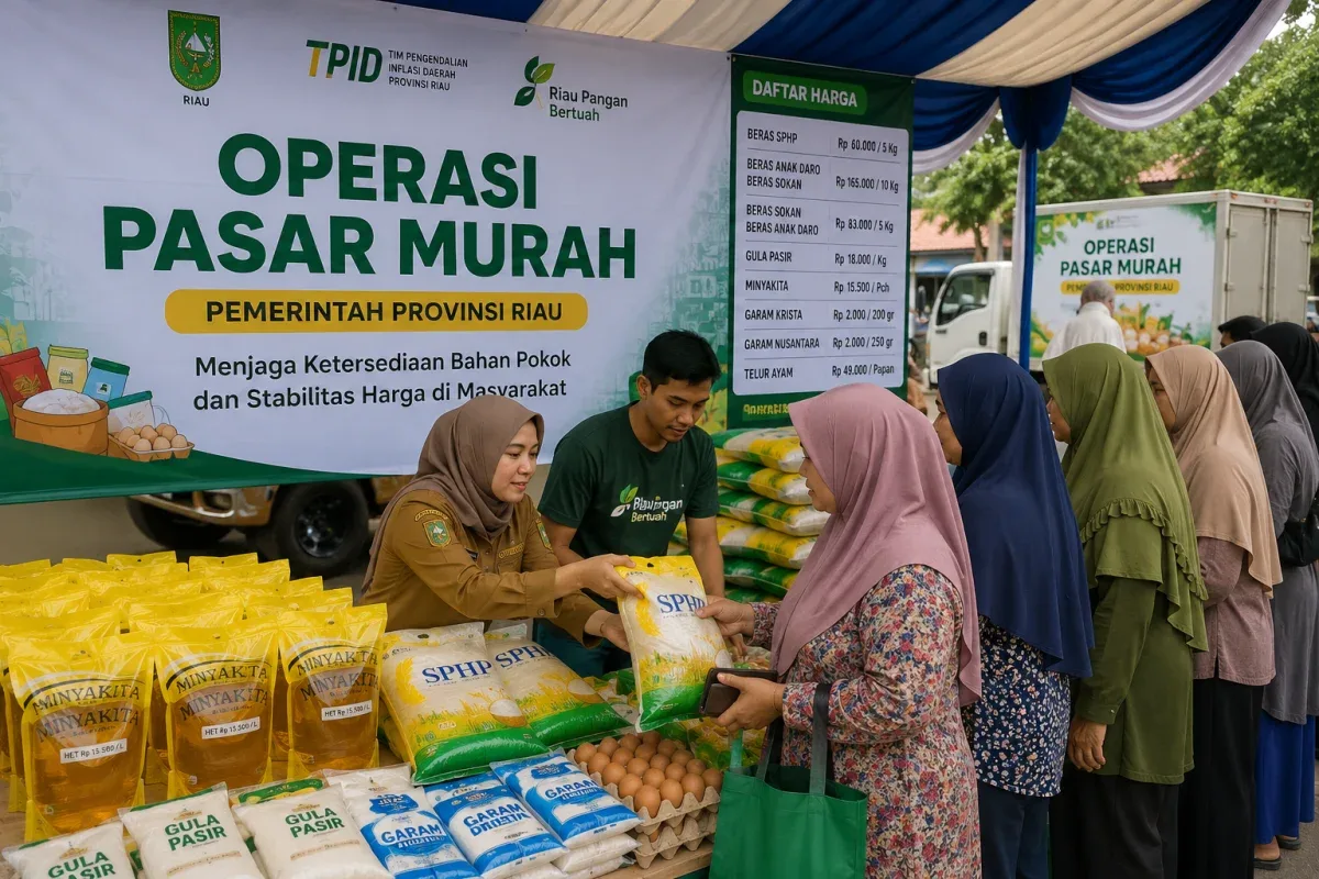 Operasi Pasar Murah Riau Bergulir di Kampar