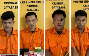 Polres Inhu Ringkus Empat Pengedar Narkoba