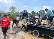 Viral Tak Kunjung Diperbaiki, Warga Koto Mesjid Swadaya Tambal Jalan Rusak Penghubung Riau-Sumbar