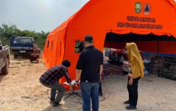 Diskominfo Siak Pasang Internet Satelit di Posko Karhutla Zamrud
