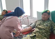 Donor Darah Yonif TP 444 Meriahkan HUT ke-81 RI