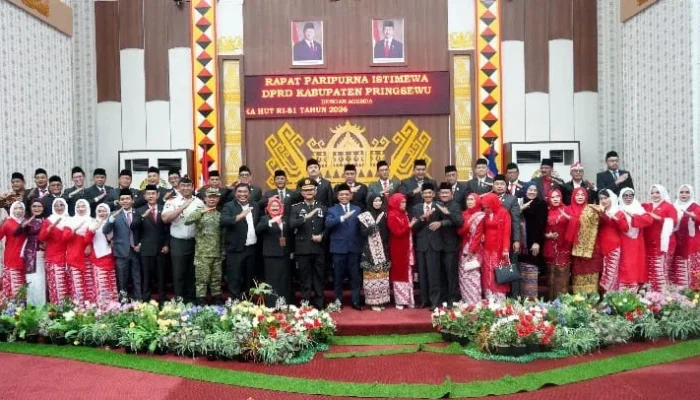 DPRD Pringsewu Gelar Paripurna Istimewa, Simak Pidato Kenegaraan Presiden Prabowo