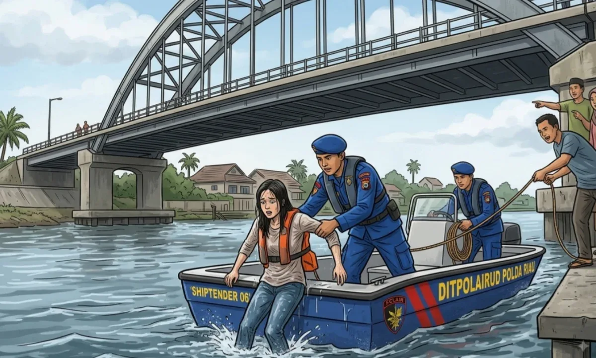 Sungai Siak, Jembatan Leighton I, Ditpolairud Polda Riau, Pekanbaru, Peristiwa