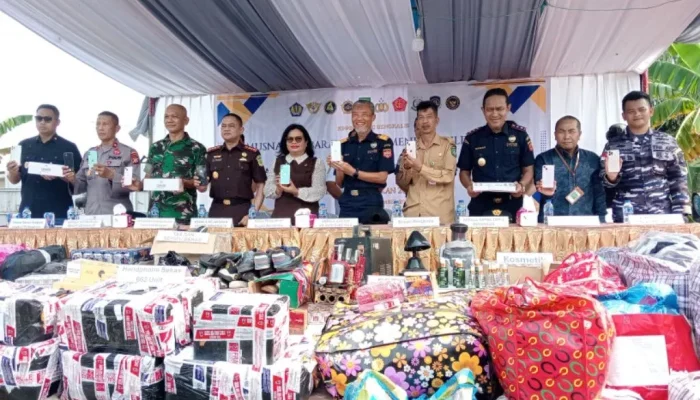 Bea Cukai Bengkalis Musnahkan Barang Ilegal Senilai Rp5,9 Miliar