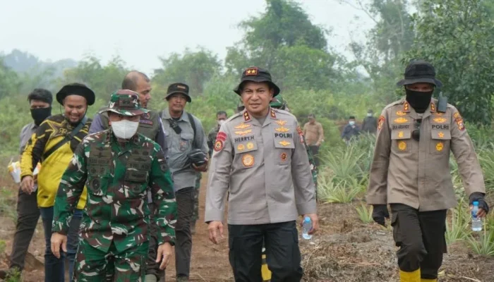 Karhutla Inhu Meluas, Kapolda Riau dan Pangdam XIX Tengku Tambusai Turun Tangan