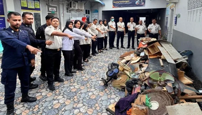 Enam Tim Bergerak, Lapas Bengkalis Tertibkan Kamar Hunian