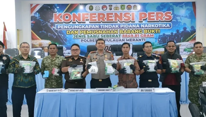 Polres Meranti Sita 8,9 Kg Sabu QING SHAN, Dua Tersangka Ditangkap