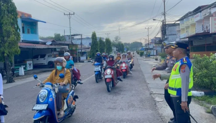 Kapolres Bengkalis Turun Langsung, Strong Point Pagi Jadi Sorotan